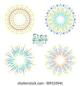 Set of retro abstract backgrounds art vector