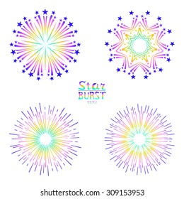 Set of retro abstract backgrounds art vector