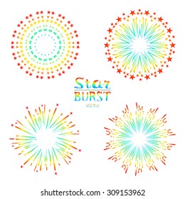 Set of retro abstract backgrounds art vector