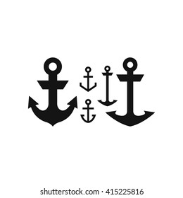 Set of retro anchors. Vintage authentic logo. Eps 10;