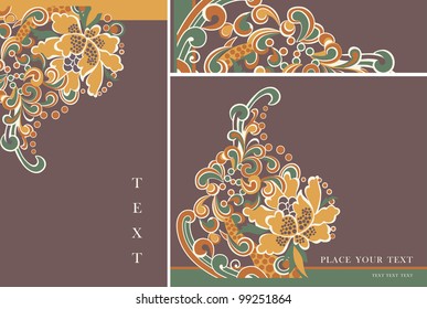 Set retro background - of useful elements to embellish your layout