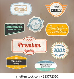 Set of retro badge and labels. Vector