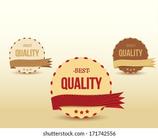 Set of retro badge of quality