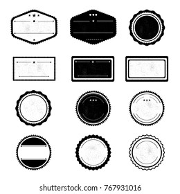 Set of retro badge templates. Vector illustration.