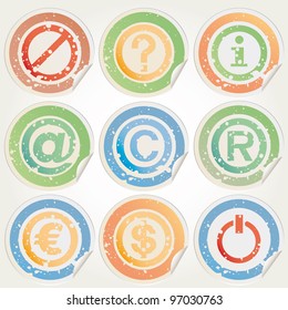 Set of retro badges and labels symbols icons