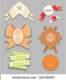 Set of retro bakery labels