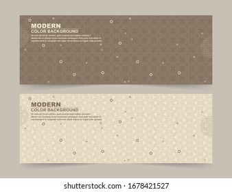 Set of Retro banners Abstract background in white and brown colors.	