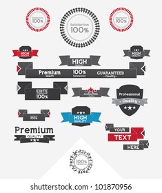
Set of retro banners
and labels.Vector illustration.