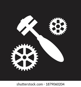 Set of retro building tools and accessories household goods