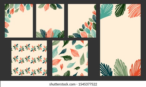 Set retro business card. Vector background. Card or invitation. Vintage decorative elements. Hand drawn background. Islam, arabic, indian, ottoman motifs.