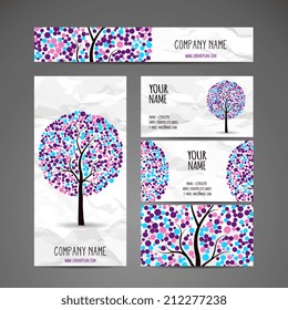 Set retro business card. Vector background. Card or invitation. Vintage decorative elements. Hand drawn background. Islam, Arabic, Indian, ottoman motifs.