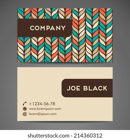 Set retro business card. Vector background. Card or invitation. Vintage decorative elements. Hand drawn background. Islam, Arabic, Indian, ottoman motifs.