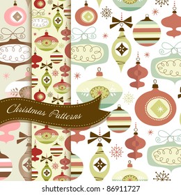 Set of Retro Christmas patterns