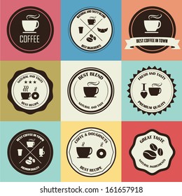 Set of Retro Coffee Badges and Labels