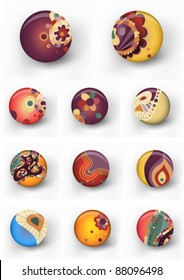 Set of retro colorful badges. eps10 vector file