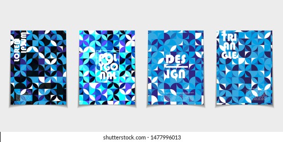 Set of retro covers. Collection of cool vintage covers. Abstract shapes compositions. Vector