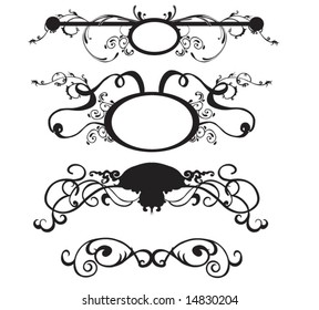 Set of retro design elements