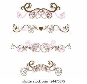 Set of retro design elements