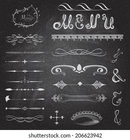 Set of retro design elements vector eps 10