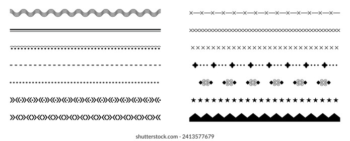 Set of retro dividers collection