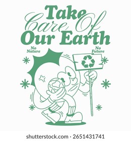conjunto de personagens de mascote de desenhos animados da terra retro, mascote do universo retro groovy, conjunto de designs de mascote, projeto de terra vetorial, desenho animado do dia da terra retro y2k, feixes de desenhos do dia da terra, planeta vetorial, personagens
