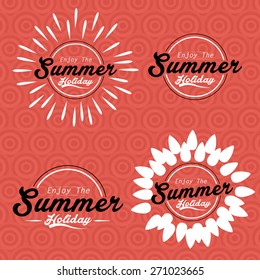 Set of Retro elements for enjoy the Summer holiday.Vector illustration