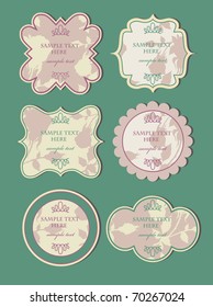 set of retro frames design. vector illustration