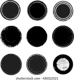 Set of Retro Frames for Emblems . Vector Vintage Stamps Collection