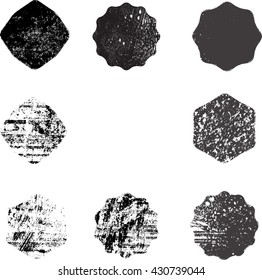 Set of Retro Frames for Emblems . Vector Vintage Stamps Collection. Tag Shapes.