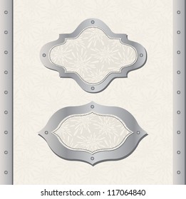 A set of retro frames. Seamless pattern on the background