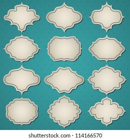 A set of retro frames. Vector illustration.