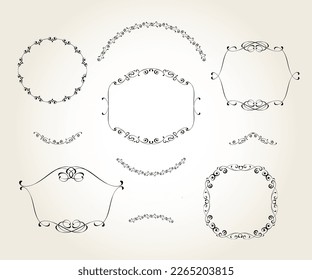 Set of retro frames.From the largest and best collection of frames .