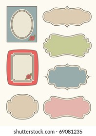 set of retro frames.vector illustration
