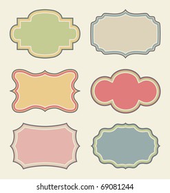 set of retro frames.vector illustration