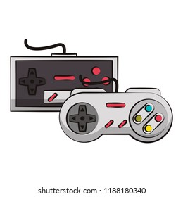 Set Retro gamepads