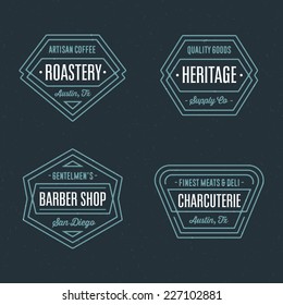 Set Of Retro Geometric Badge Logo Design Templates With Vintage Feeling For A Wide Variety Of Businesses