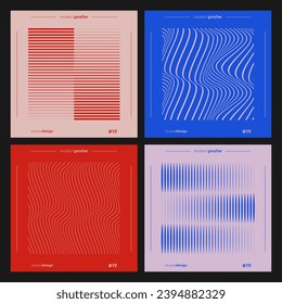 Set Of Retro Geometric Posters. Swiss Design Placards. Modern Covers Collection. Abstract Geometrical Textures.