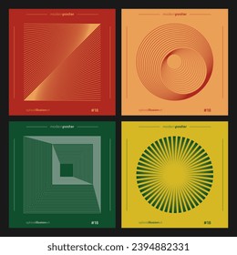 Set Of Retro Geometric Posters. Swiss Design Placards. Modern Covers Collection. Abstract Geometrical Textures.