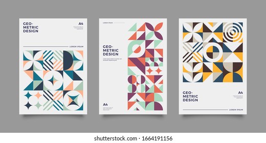 Set of Retro Geometric shape for your design. Applicable for Banners, Cover, Placards, Posters, Flyers etc. Eps10 vector