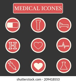 set of retro icone, illustration in vector format