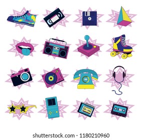 Set of retro icons