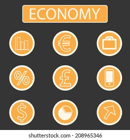 set of retro icons, illustration in vector format