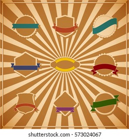 Set of retro labels, logo, banners and ribbons
