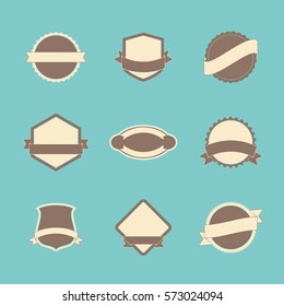 Set of retro labels, logo, banners and ribbons
