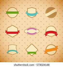 Set of retro labels, logo, banners and ribbons