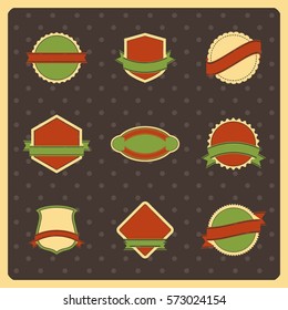 Set of retro labels, logo, banners and ribbons