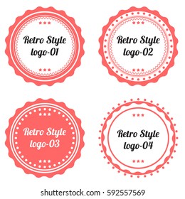 Set of Retro labels logo shape