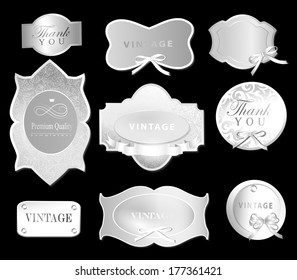 Set of retro labels/greeting card, with bow for design/Design template can be used banners, invitation, congratulation or website layout vector