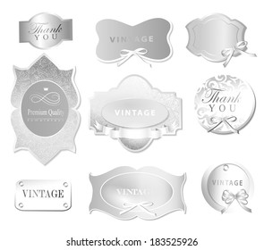 Set of retro labels/greeting card, with bow for design/Design template can be used banners, invitation, congratulation or website layout vector
