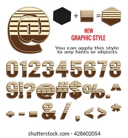 Set of retro letters and new graphic style, vector. eps10. #1, (1/3).